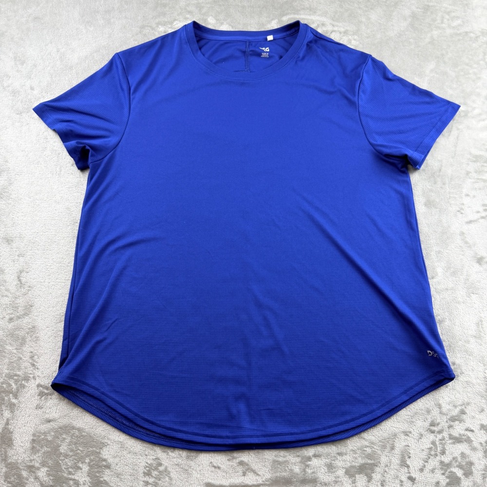 DSG Women's L Large Blue Short Sleeve Activewear Performance T-Shirt